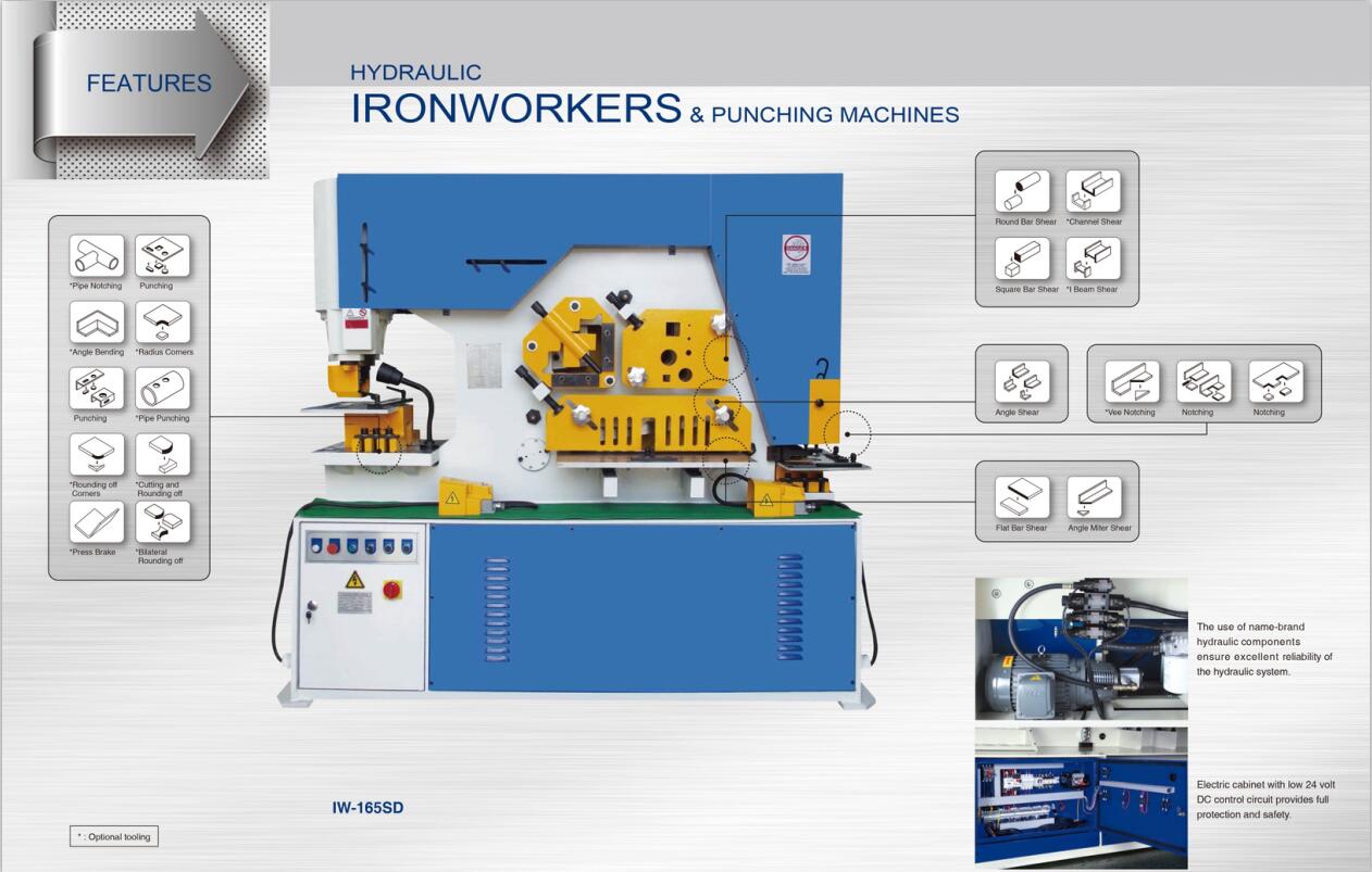 Metal Hydraulic IronWorker Machine Punching And Shearing Machine Metall Hydraulische IronWorker Maschine Stanz- und Schermaschine