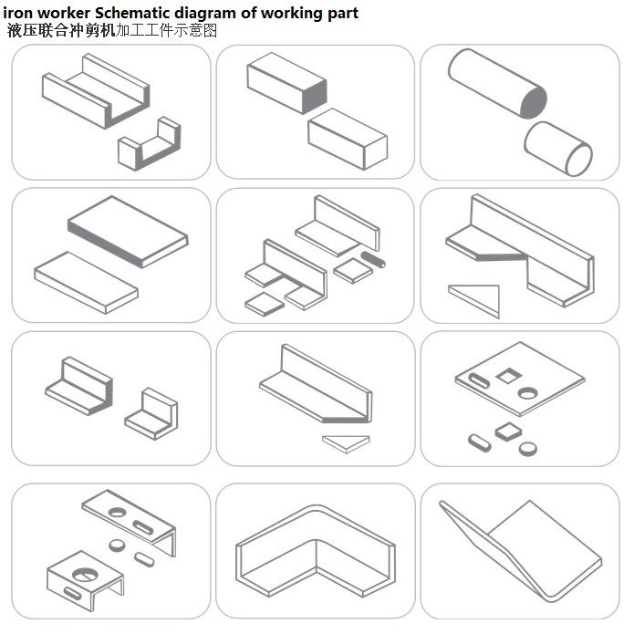 Q35y Series Hydraulische Ironworker-Scher- und Stanzmaschine