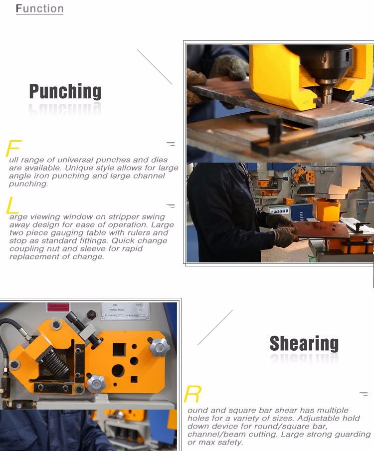 Kombinierte Scher- und Stanzmaschine der Q35y-Serie