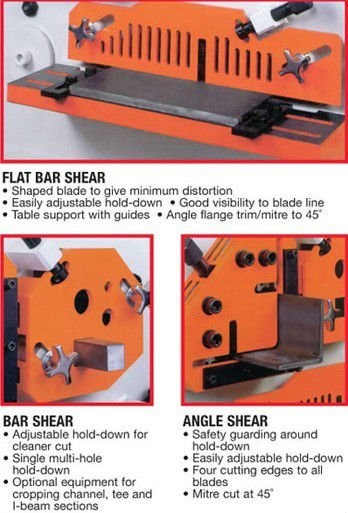 Q35y Series Multifunctional Hydraulic Iron Worker Combined Shearing And Punching Machine Kombinierte Scher- und Stanzmaschine der Q35y-Serie