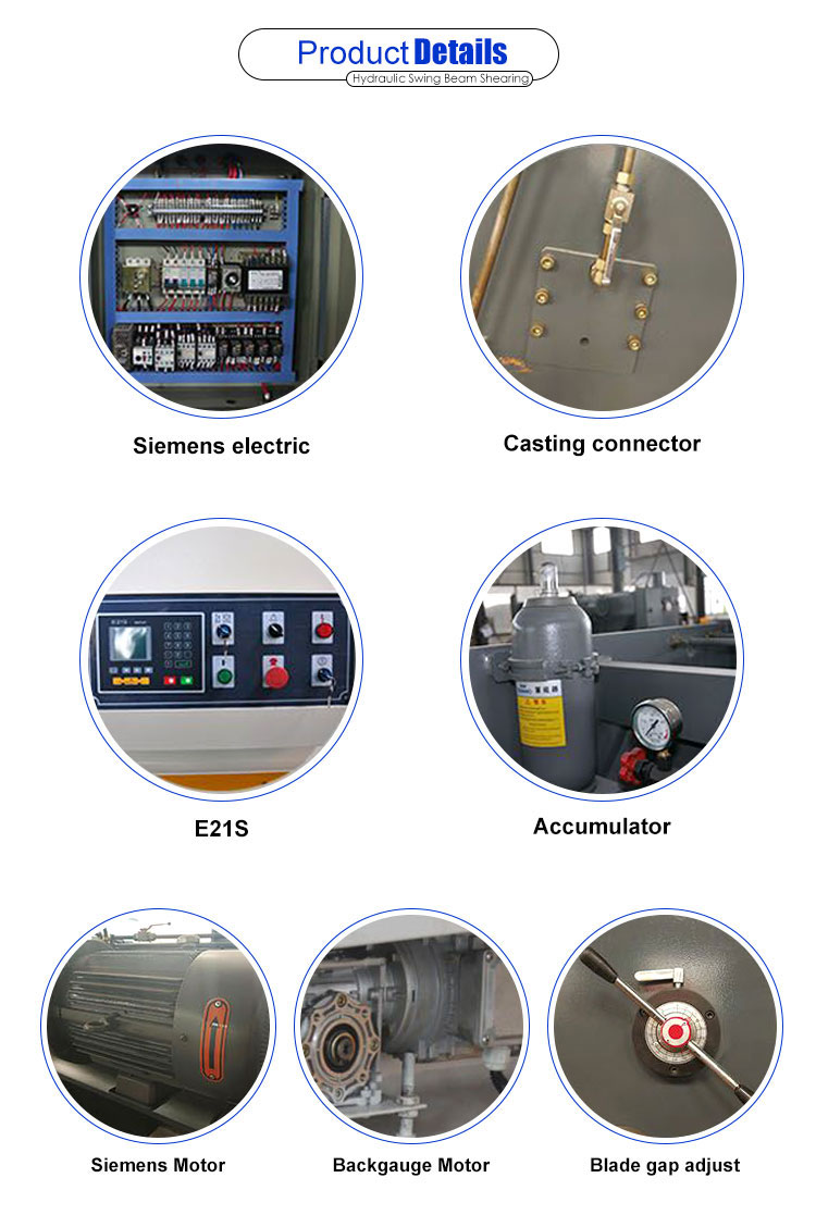 Qc12y-6x5000 Cnc Hydraulic Shearing Machine For Sheet Metal Cutting With Ce Hydraulische Schermaschine Cnc Qc12y-6x5000 für Blechschneiden mit Ce